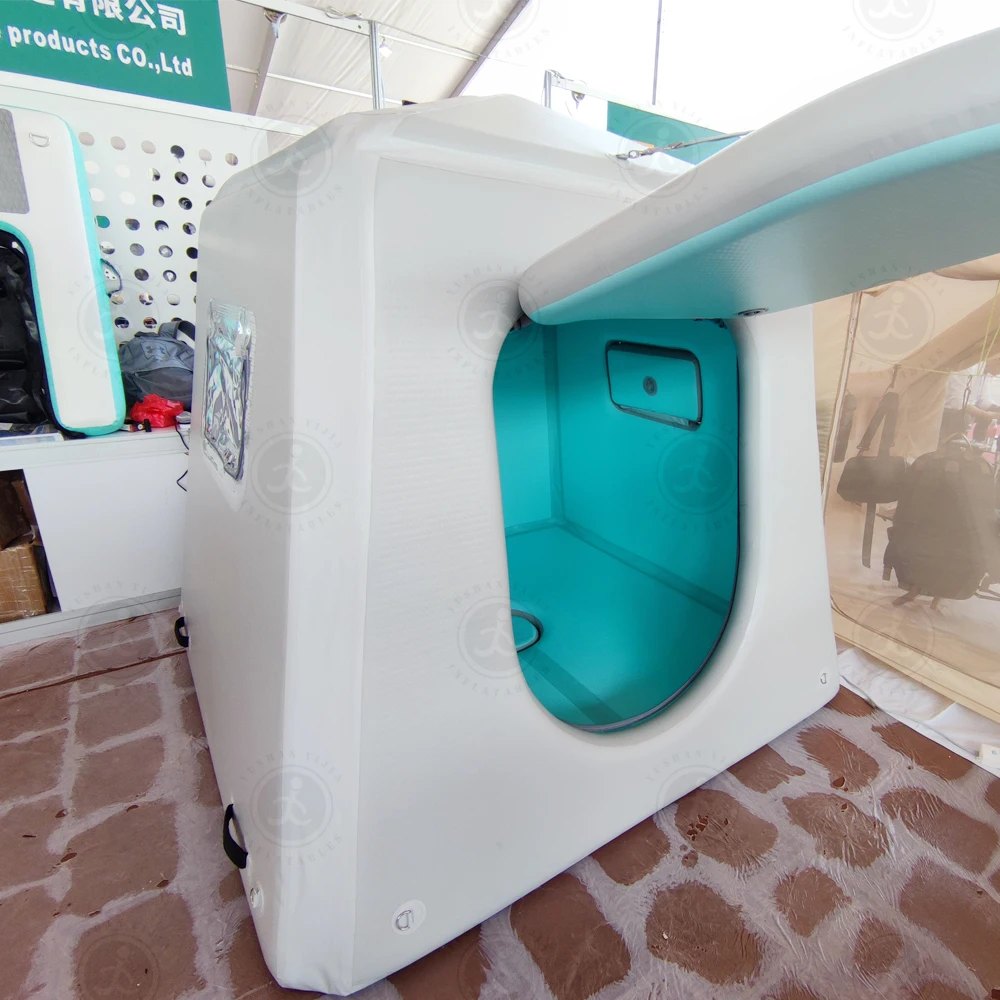 

Outdoor Double Wall Fabric Inflatable Ice Fishing Camping Shelter Insulated Tent With Window