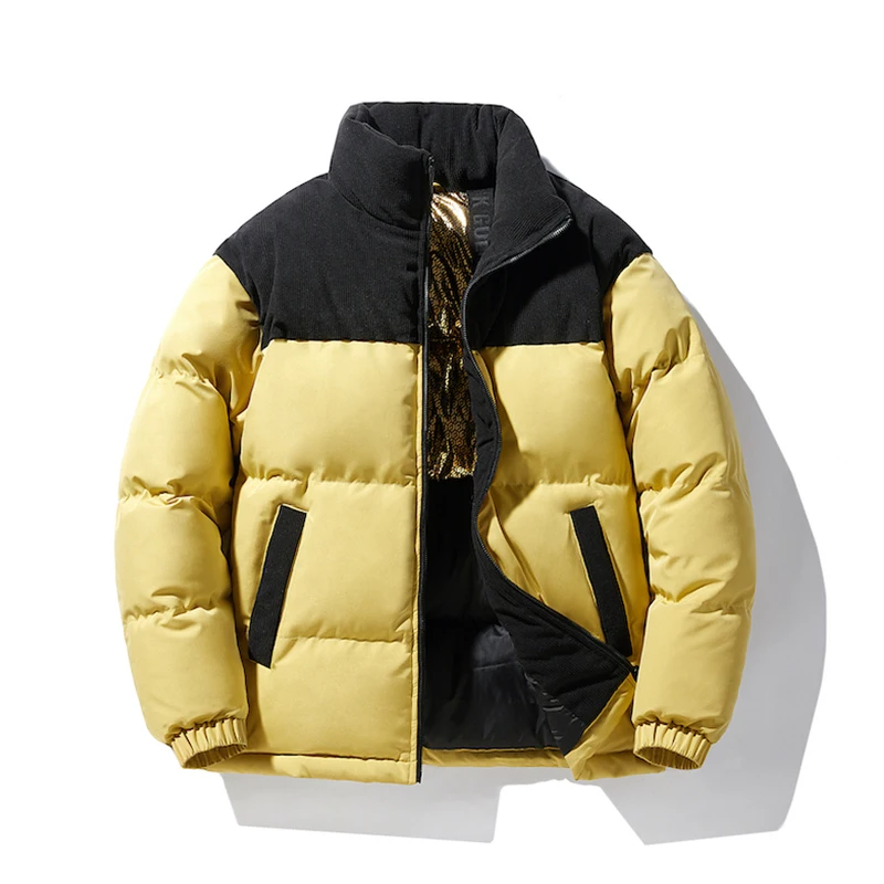 Vertical Collar Color Down Jacket Warm Simple Trend  Classic All-purpose Fabrics Warm Comfortable Skin-friendly Wear Down Coats