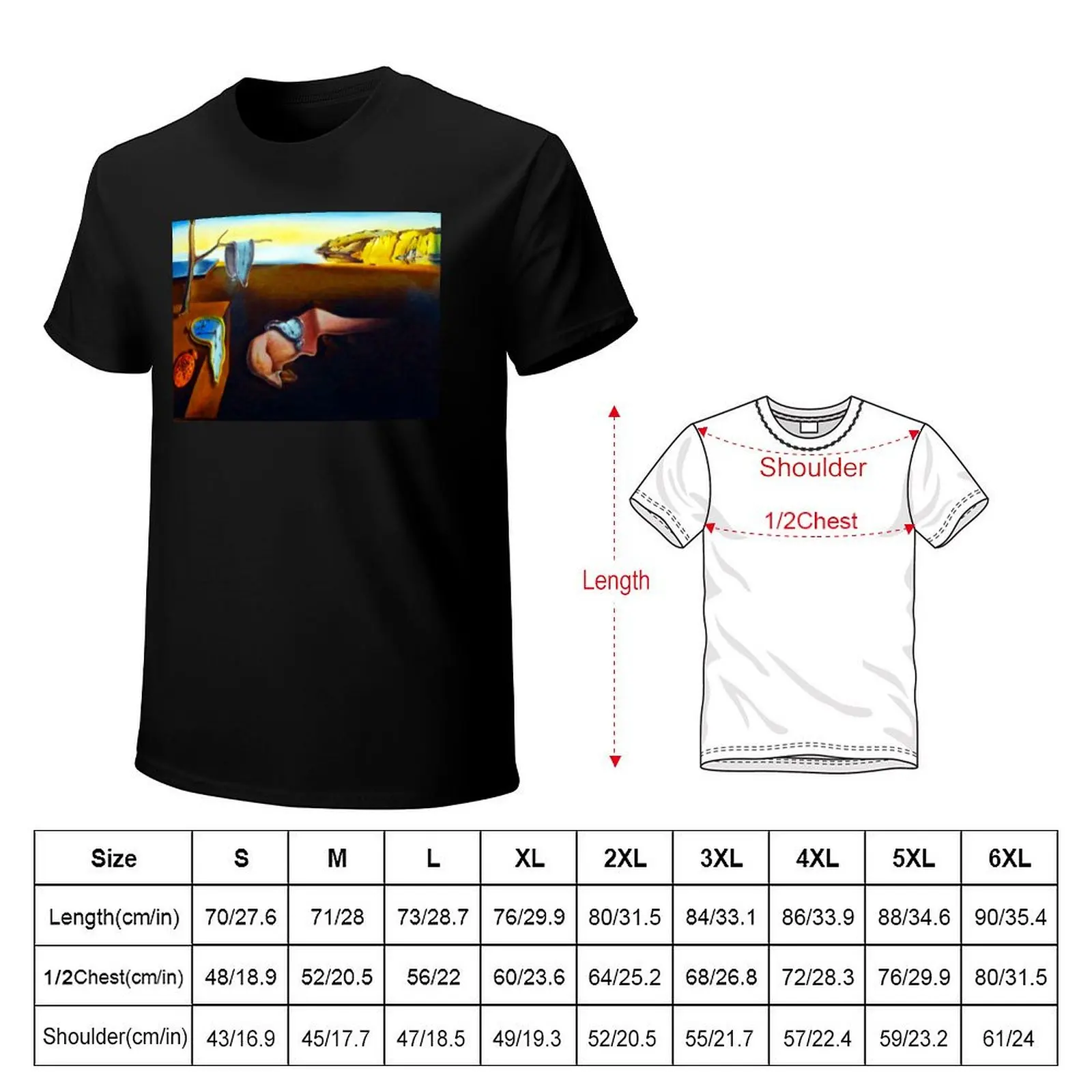 Salvador Dali The Persistence Of Memory T-Shirt Durable Work Wear T-Shirt