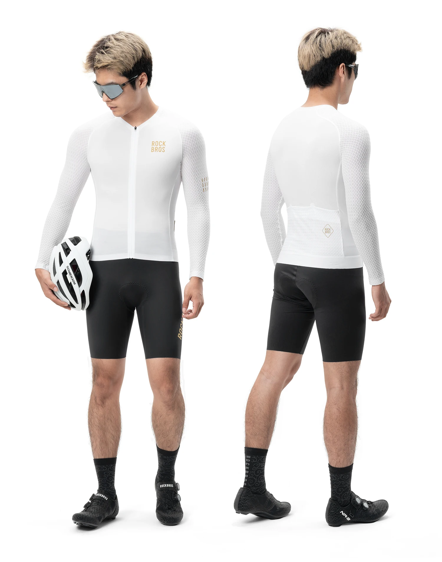 ROCKBROS Radfahren Jersey Set Winter Frühling Jacke Lätzchen Hosen Langarm MTB Fahrrad Kleidung Maillot Thermische Fleece Tragen Anzug – Detail 17