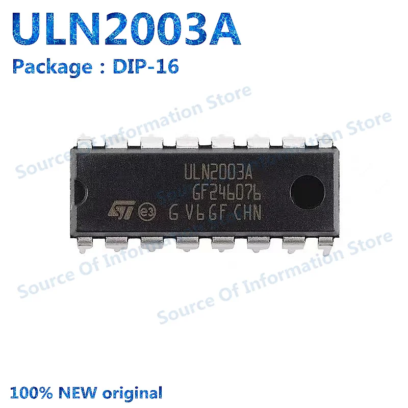 

10Pcs, ULN2003A DIP-16 Darlington Transistor Array