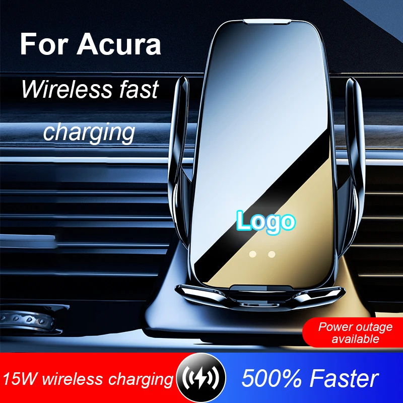 For Acura CDX 2016 2017 2018 2020 2021 Car Infrared Sensor Holder Mobile Phone 15W Wireless Charger Air Outlet Auto Accessories