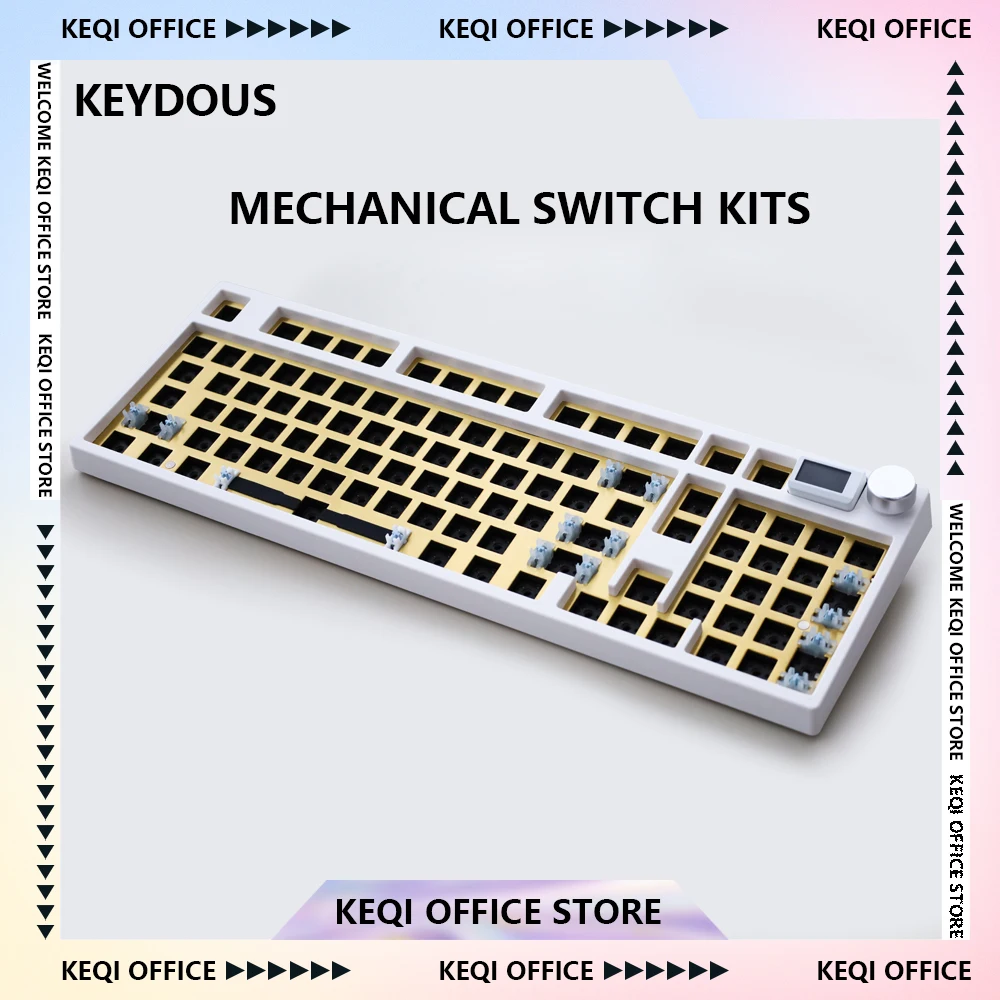 Keydous NJ98 Mechanical Keyboards Kits 3 Mode Wireless Bluetooth Hot Swap Aluminum Gamer Keyboards Kit Custom PC Accessory Gifts