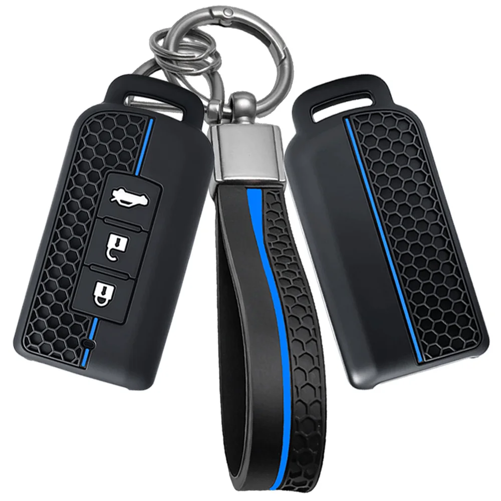 3 Buttons Silicone Remote Car Key Case Cover Shell for Mitsubishi Xpander Outlander ASX Pajero Eclipse Cross Montero Accessories