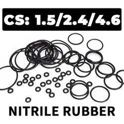 CS 1.5/2.4/4.6mm O-ring thickness cross section NBR Nitrile rubber sealing gasket rubber washer ring wholesale in specifications