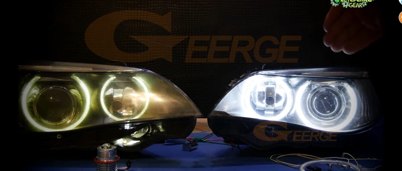 For BMW E60 E61 520i 525i 530i 540i 545i 550i M5 Pre LCI 2003 - 2007 Ultra Bright CCFL Angel Eyes Kit Halo Rings