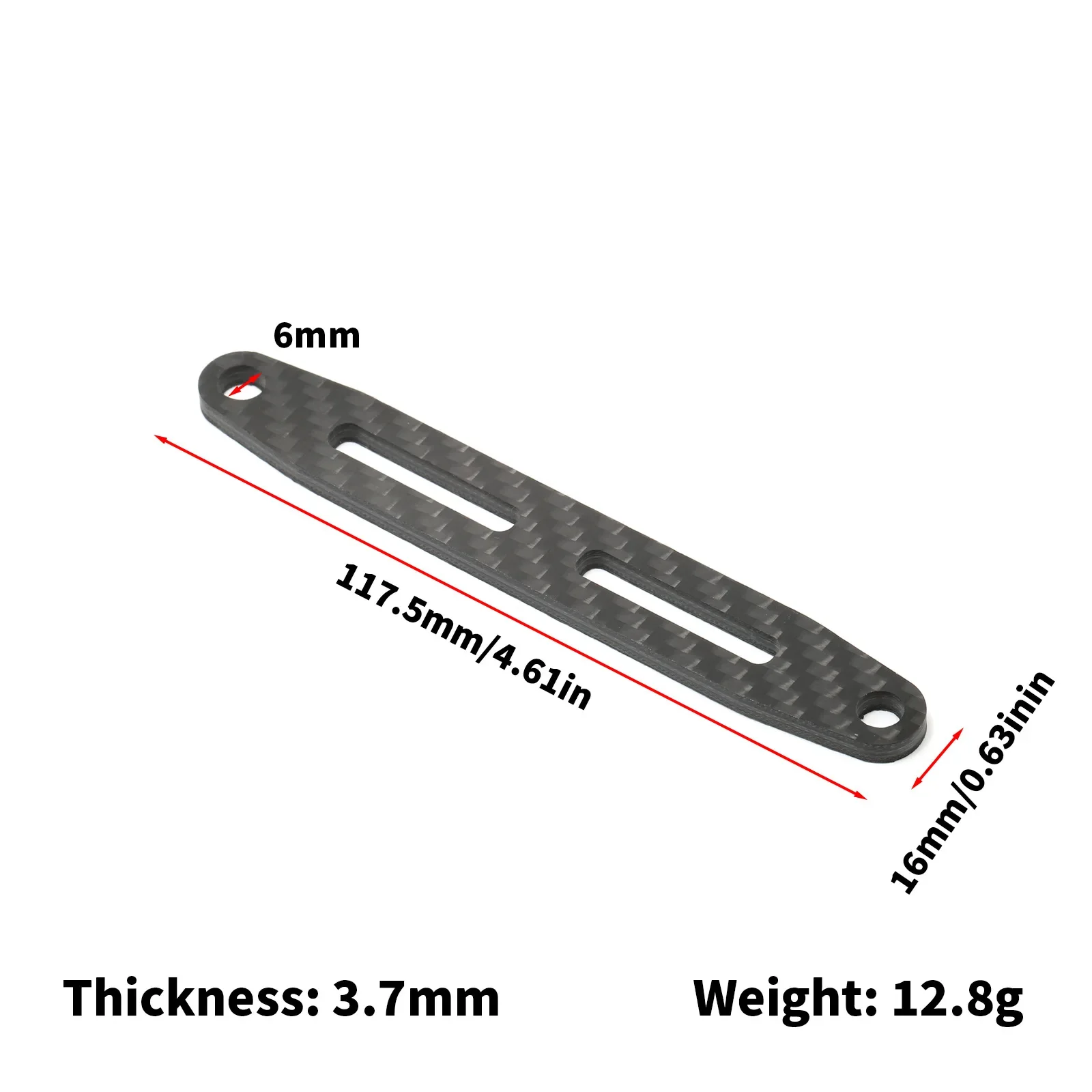 Lightweight Carbon Fiber Battery Mount Plate, Secure Lipo Fixing, For HNR H9804 1/10 RC Off-Road Car