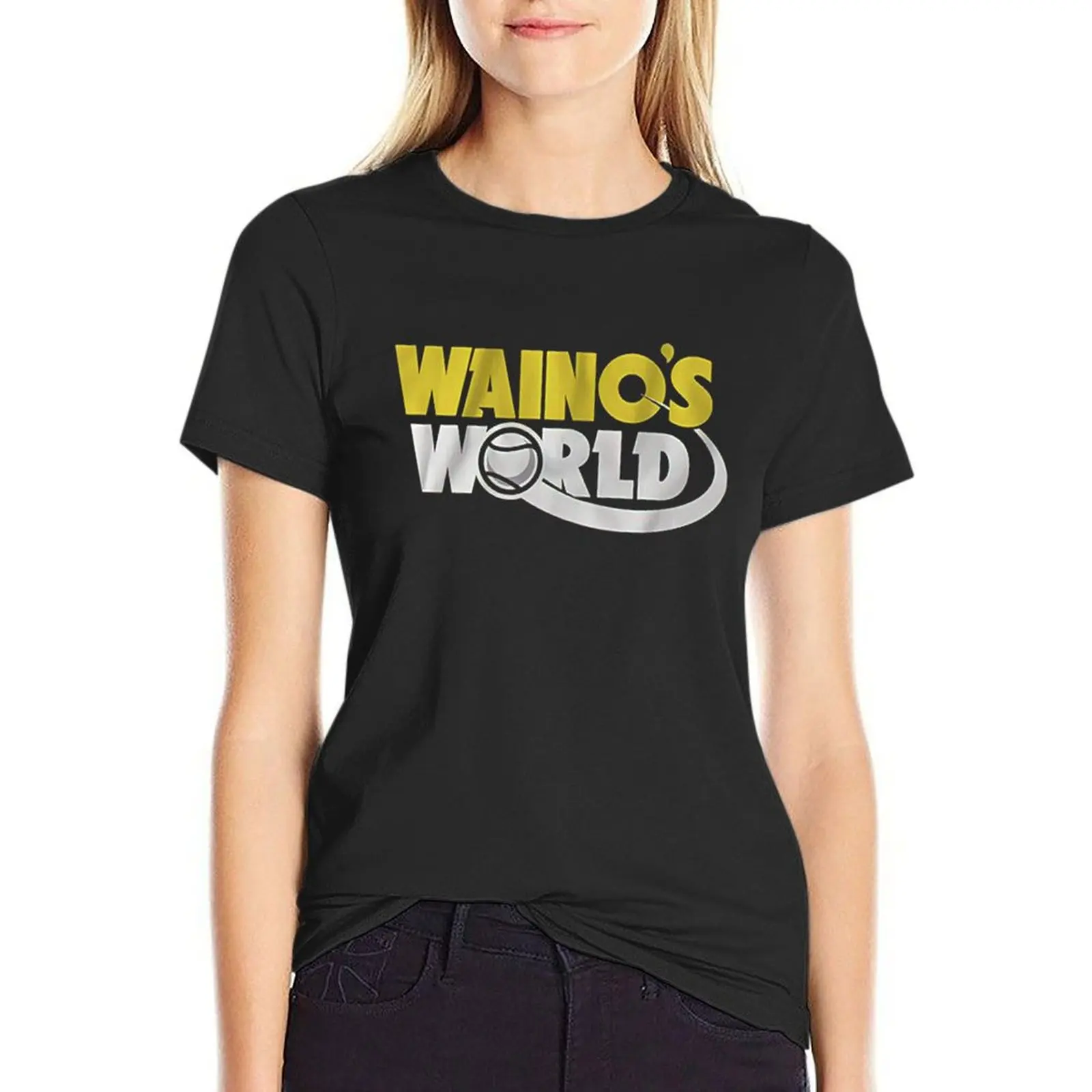 

Заготовки футболок Waino's world, футболки большого размера, спортивные футболки больших размеров для женщин, свободный крой