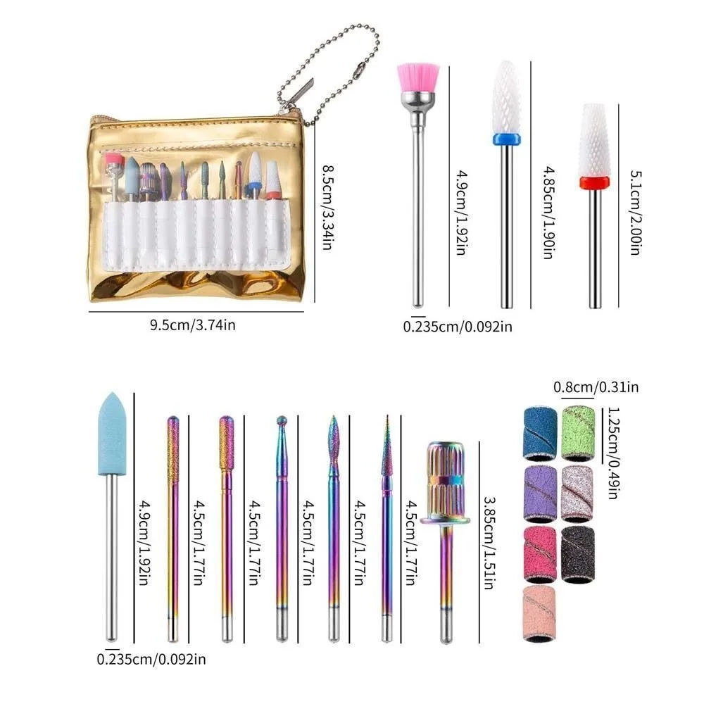 10 teile/satz Nagel bohrer Zubehör Nagellack köpfe Set Nagel schneiden Maniküre Nägel Schleif kappe DIY Nagel bohrer Gringen