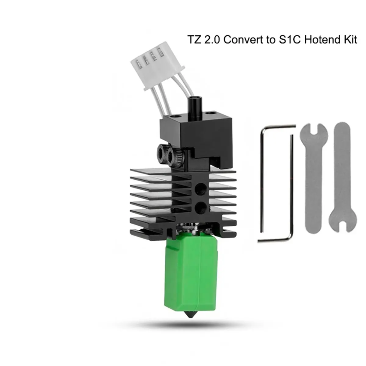Upgraded 2.0 Convert to S1C 0.4MM Hotend Kit for S1 Combo Adapter Hardened Steel Nozzle Hot End Kit