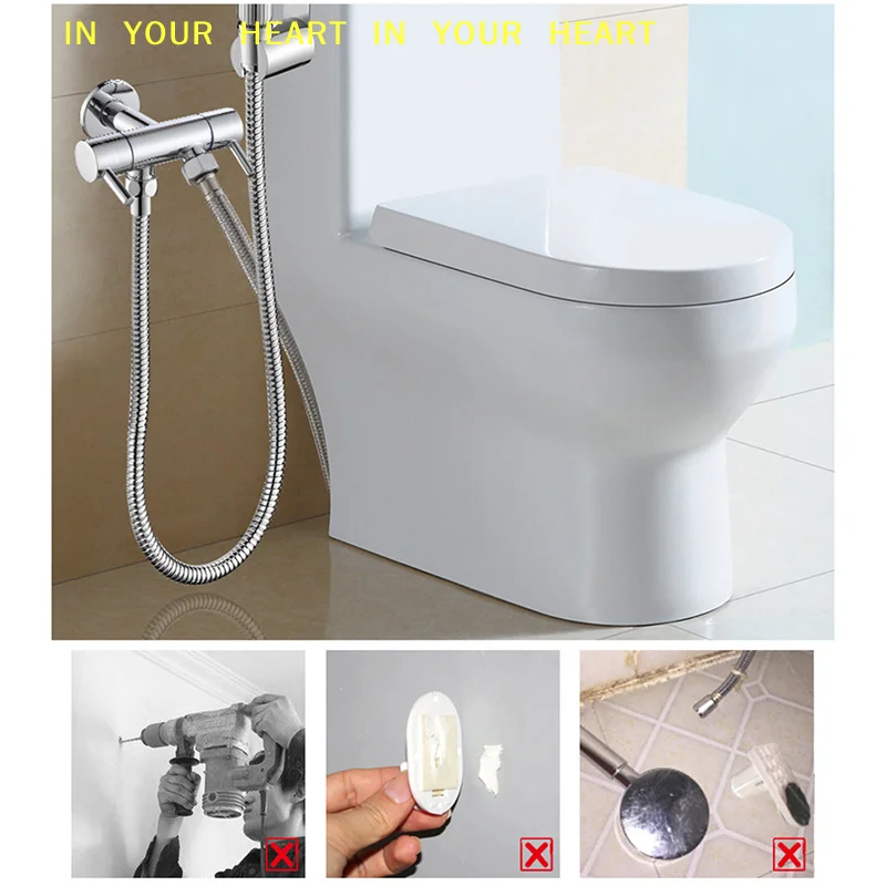 【X】Bidet Sprayer Holder Toilet Attachment Hanging Bracket For Handheld Shower Wand