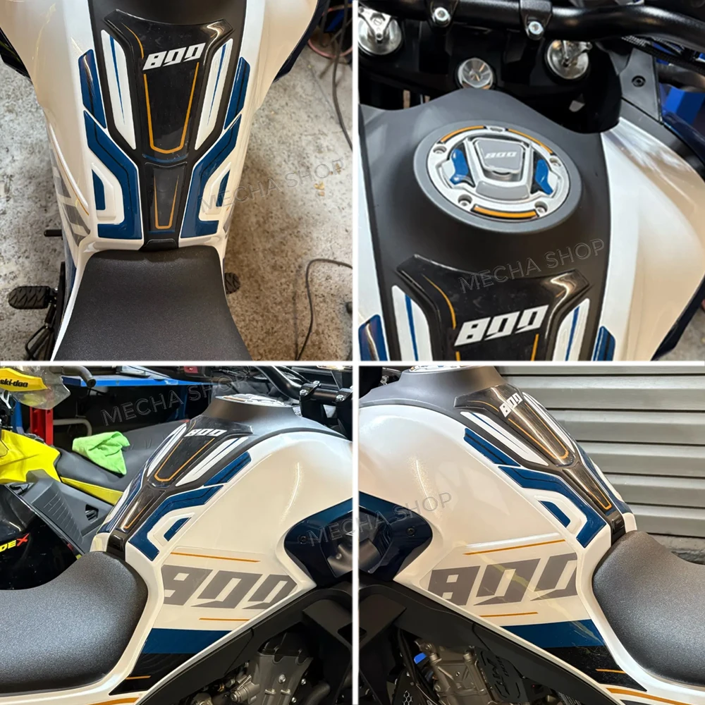 Motorcycle Tank Pad 3D Sticker Fuel Tank Protection Decal For CFMOTO 800MT 800 MT 2023 2024 Limited Edition / Explore
