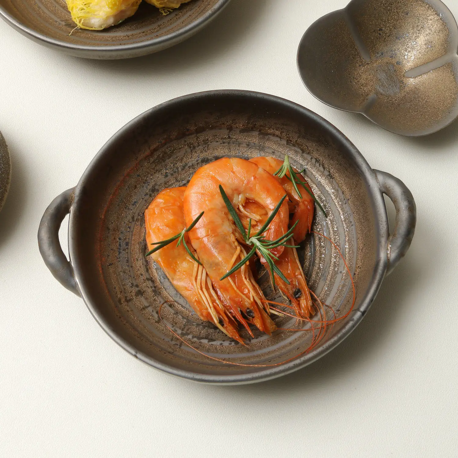 DSA coarse pottery binaural plate household meal plate specialty restaurant artistic conception tableware