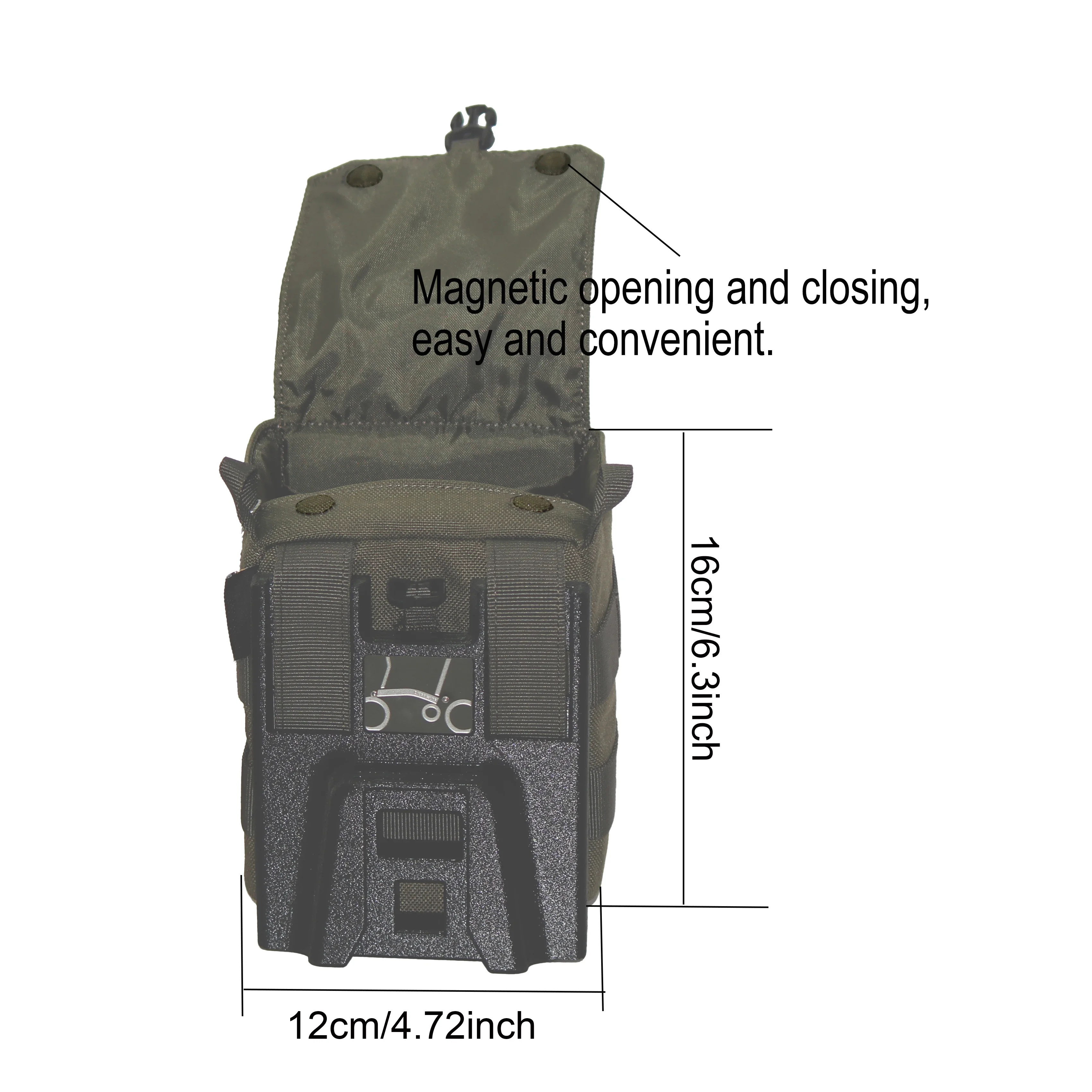 Torba taktyczna wielofunkcyjna DC Magnetic z mocowaniem do roweru składanego Brompton, akcesoria do modernizacji.