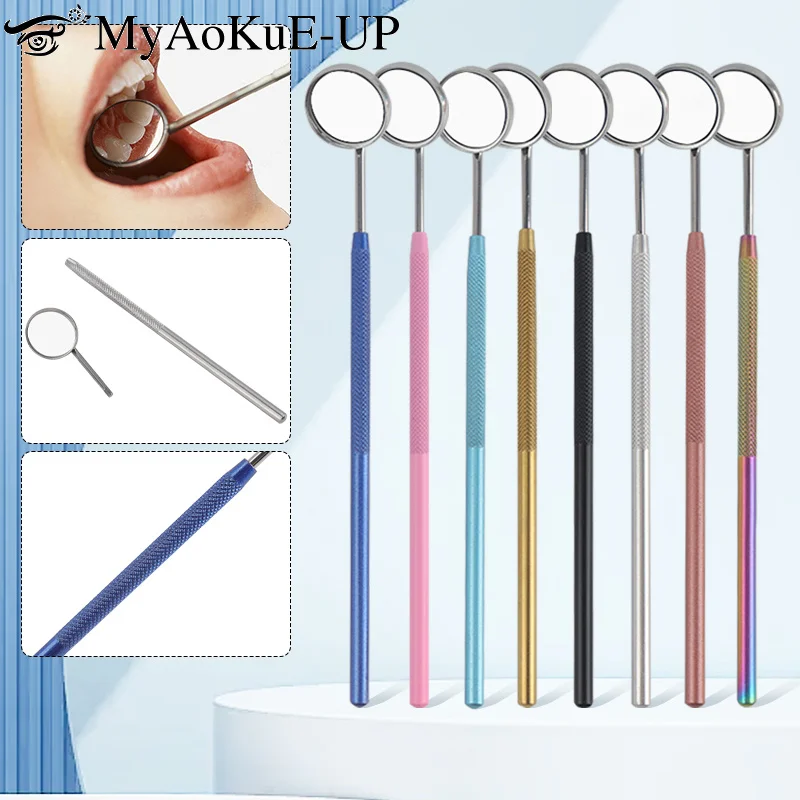 Espelho de Maquiagem para Limpeza Dental e Inspeção Oral, Espelho de Aumento para Extensão de Cílios, Ferramenta de Beleza Redonda para Lifting de Cílios