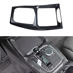 1pc Carbon Fiber ABS Central Console Gear Shift Panel Cover Trim for BMW X3 X4 2022 Car Interior Accessories