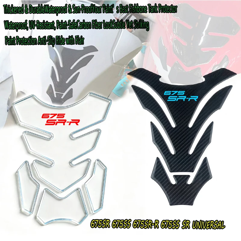 Motorcycle Carbon Fiber 3D*Oil Fuel Gas Tank Pad Tankpad Decal Protector Sticker Fit For CFMO 675SR 675 SR-R 675SR-R 675SS