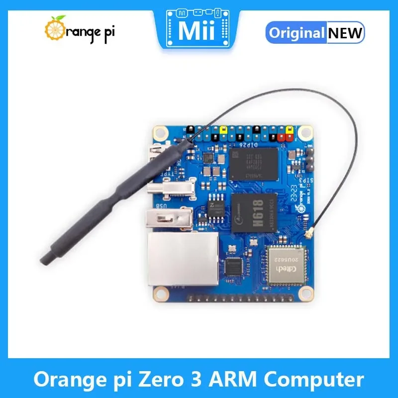 

Orange Pi Zero3 A-RM Development Board Allwinner H618 Cortex-A53 CPU 1G/1.5G/2G/4G LPDDR4 RAM Linux