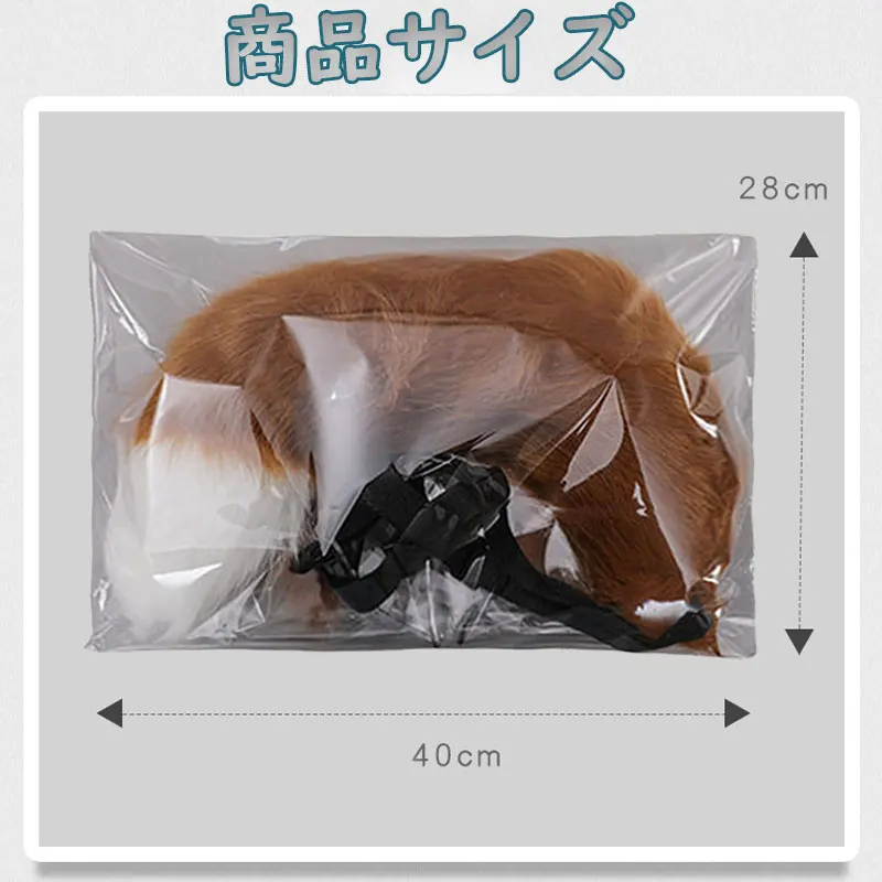 Kawaii Lolita Sexy Anime Kat Oren Hairhoop Vos Harige Halloween Party Vos Staart Comic-Con Cosplay Dier Pluche Simulatie Prop