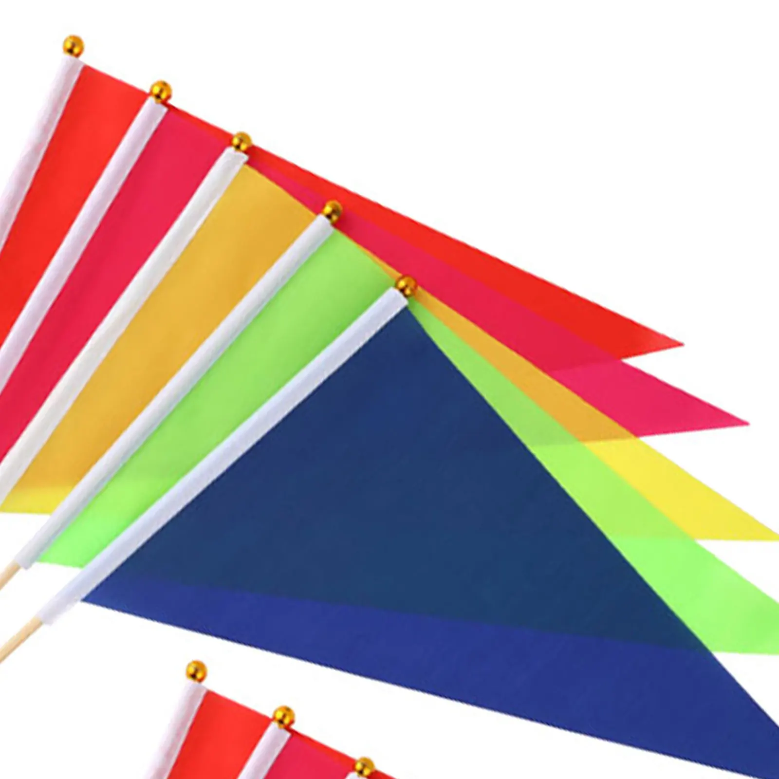10Pcs Marker Flags Construction Yard Markers Sturdy Bamboo Garden Flags Bright Color Lawn Sprinkler Irrigation Dog Training