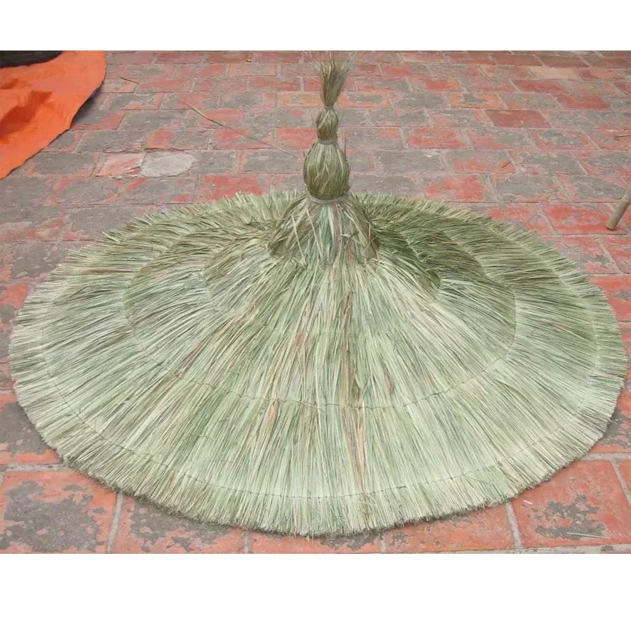 THATCH AND PALM LEAF BEACH UMBRELLA MADE IN  NATURAL MATERIAL