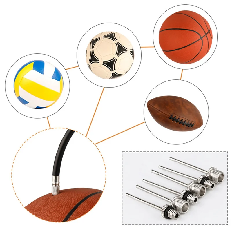 B93B-6PCS Inflatable Needles Basketball Soccer Volleyball Inflatable Needles Balls Universal Needles Pump Accessories