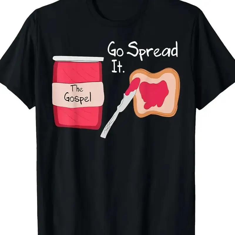 1pc The Gospel Go Spread It  T shirt 100 Crew Neck  with Humor