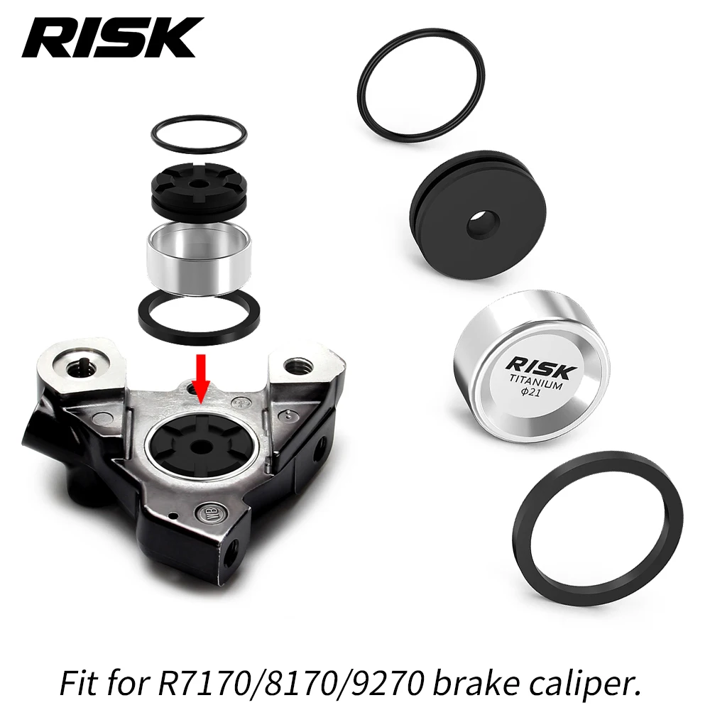 Risk Road Bicyce Oil Disc Brake Clamp Piston Repair Parts Titanium Alloy Bike Disc Brake Caliper Piston for R7170/R8170/R9270