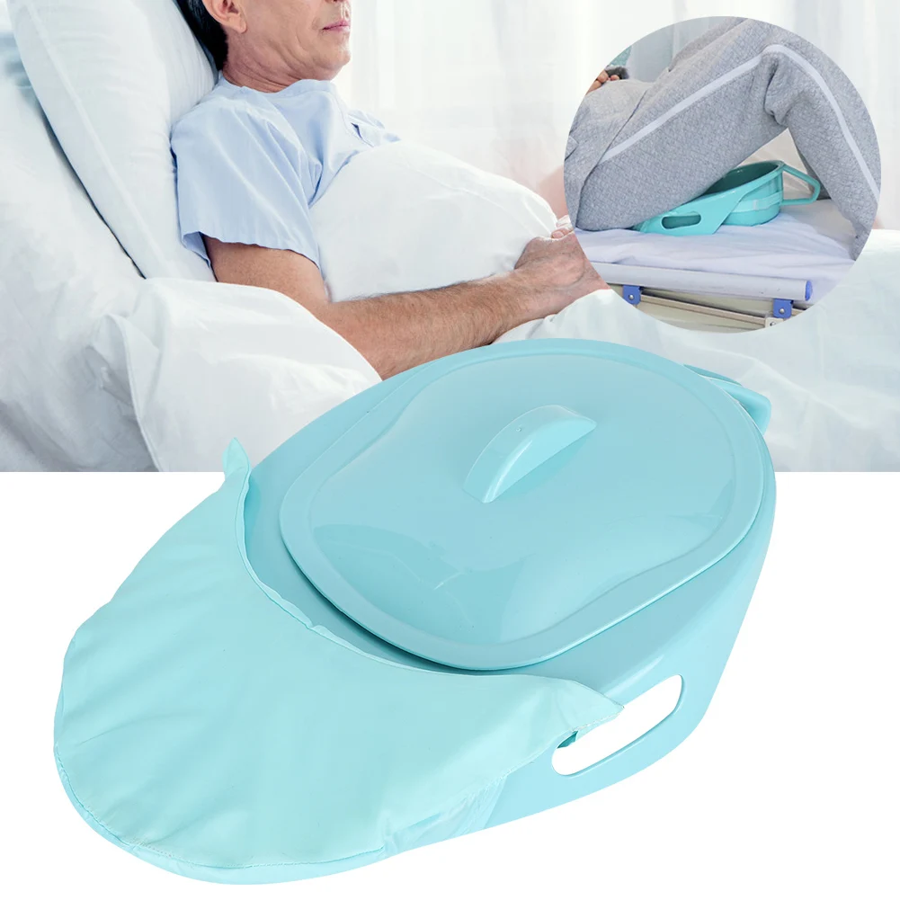 Portable Household Bed Toilet Bedpan with Cover for Bedridden Patients Pregnant Woman Elderly Paralyzed Disabled Care Bedpan