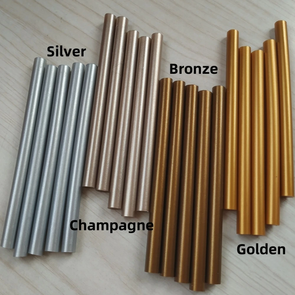 20PCS 금속 색상 핫멜트 접착제 스틱 진주 빛 핫멜트 접착제 스트립, 40W 미만의 접착제 총에 적합, 9 가지 색상 사용 가능