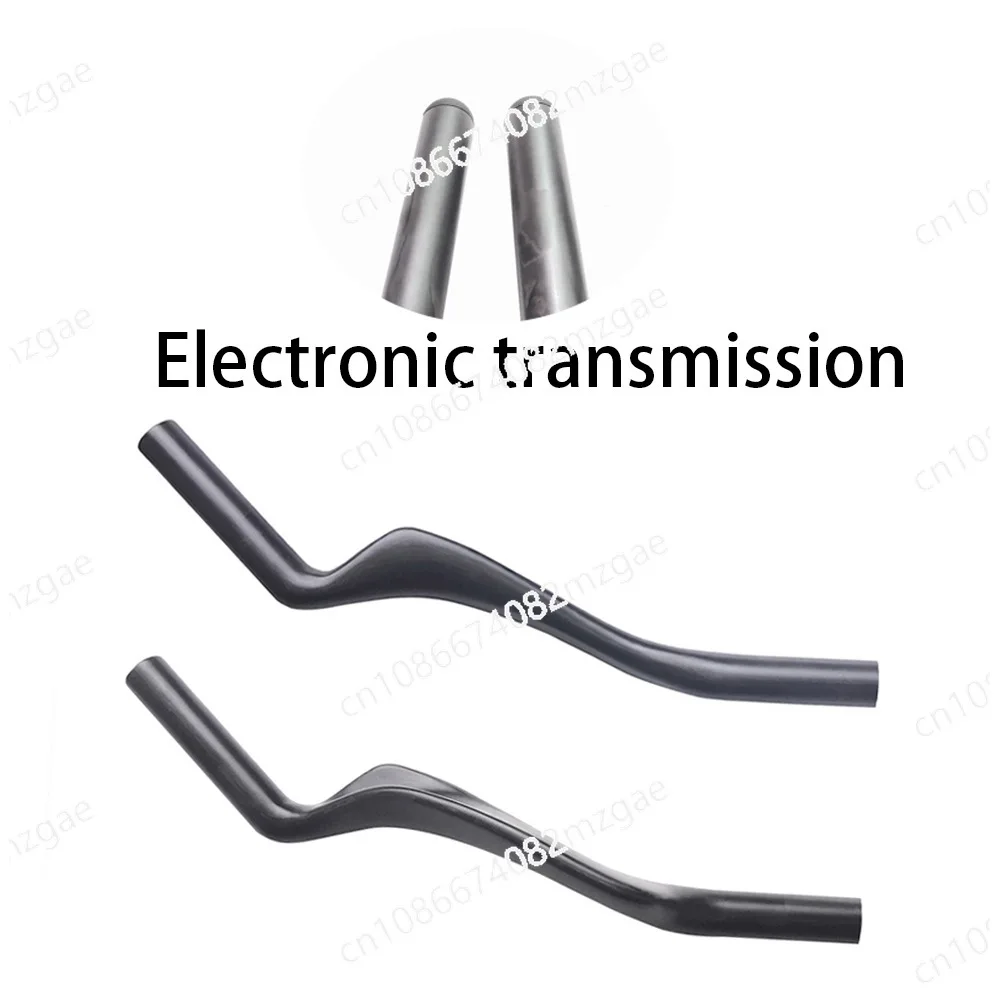 دراجة من ألياف الكربون راحة طويلة وضع مقود دراجة الطريق سباق TT وضع المقود التدريب على راكب الأرض