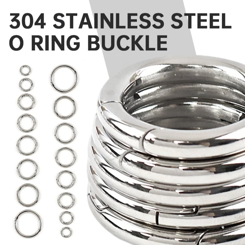 

3Pcs 10-35mm Stainless Steel Ring Buckle Bag Metal Buckles Carabiner Keychain Openable Spring Clasp Snap Hook DIY Accessories