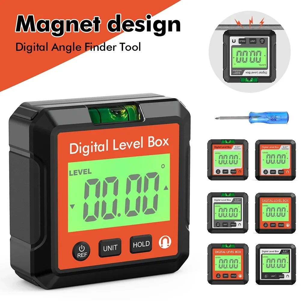 Digital Level Angle Gauge° Precision Digital Inclinometer Mini Magnetic Base Bevel Protractor Tilt Measuring Tools