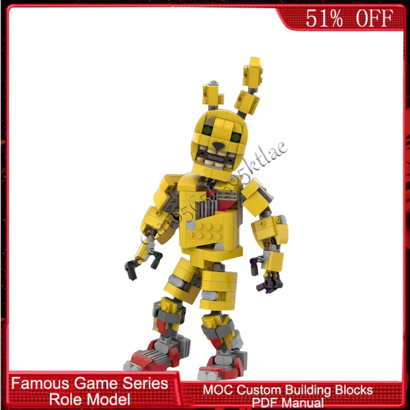 

442 PCS Popular Game Character Series Frayed Hare MOC Customize Modular Building Block Kids Creative DIY Boy Toy Christmas Gift