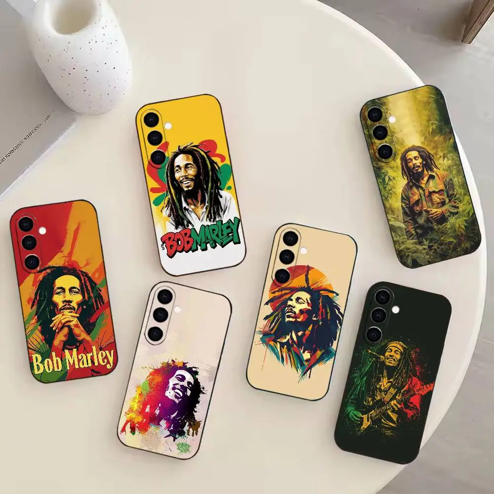 

B-Bob M-Marley Rasta L-Lion Phone Case For Samsung Galaxy A20,21s,22,31,32,52,53,72,73,80,91 Soft Black Shell