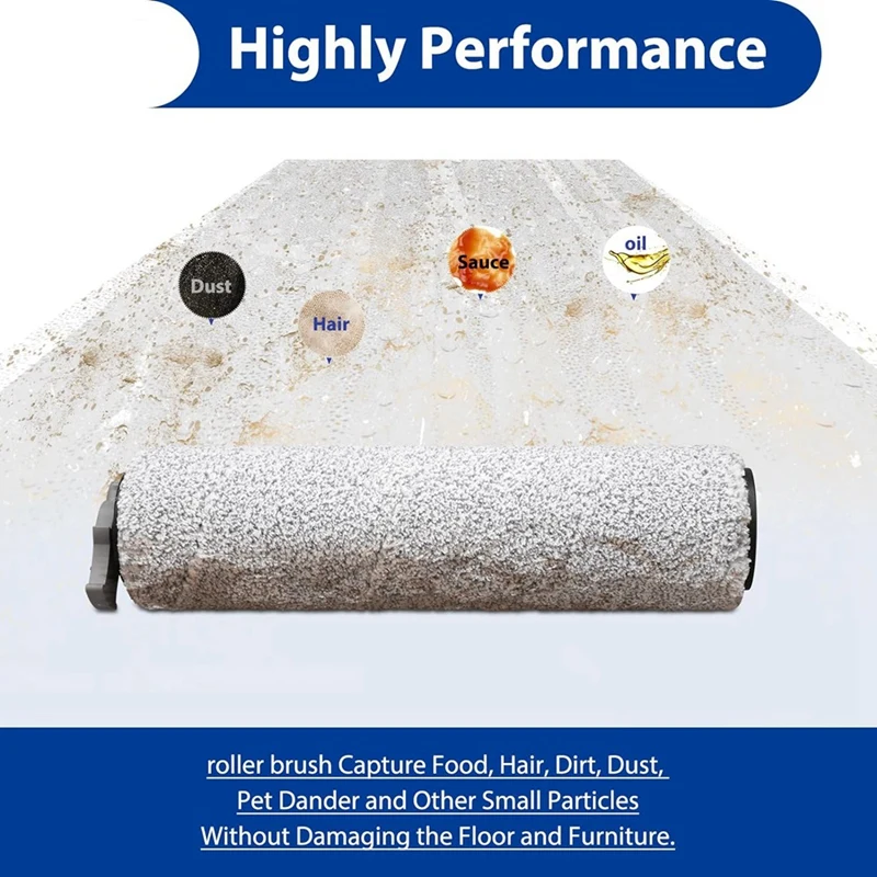 2Pcs HF3 Roller Brush Fit For Bissell Crosswave HF3 Cordless Wet/Dry Vacuum Cleaner And Mop 3649A Vacuum Replacement Accessories