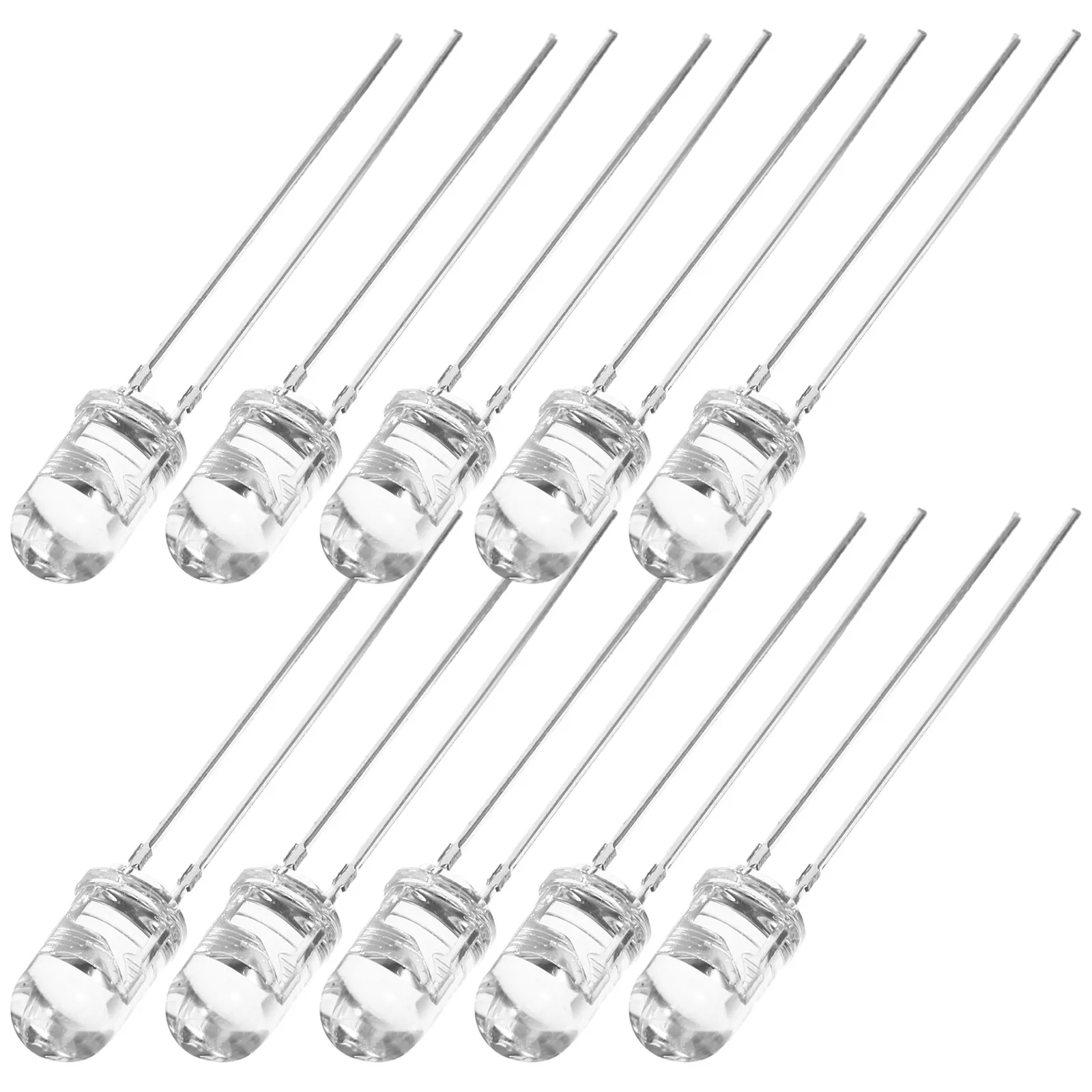

10Pcs 10Mm Uv LED Diodes 400-405Nm Ultraviolet Emission Water Clear Lens 80-120Mcd 30Deg Viewing Angle for Color Display