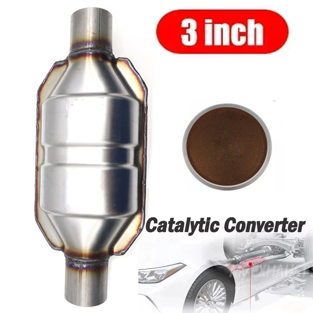 

3 "дюймовый 7,62 см универсальный автомобильный каталитический нейтрализатор выхлопной системы 400-элементный катализатор с высоким расходом Euro1 круглый из нержавеющей стали