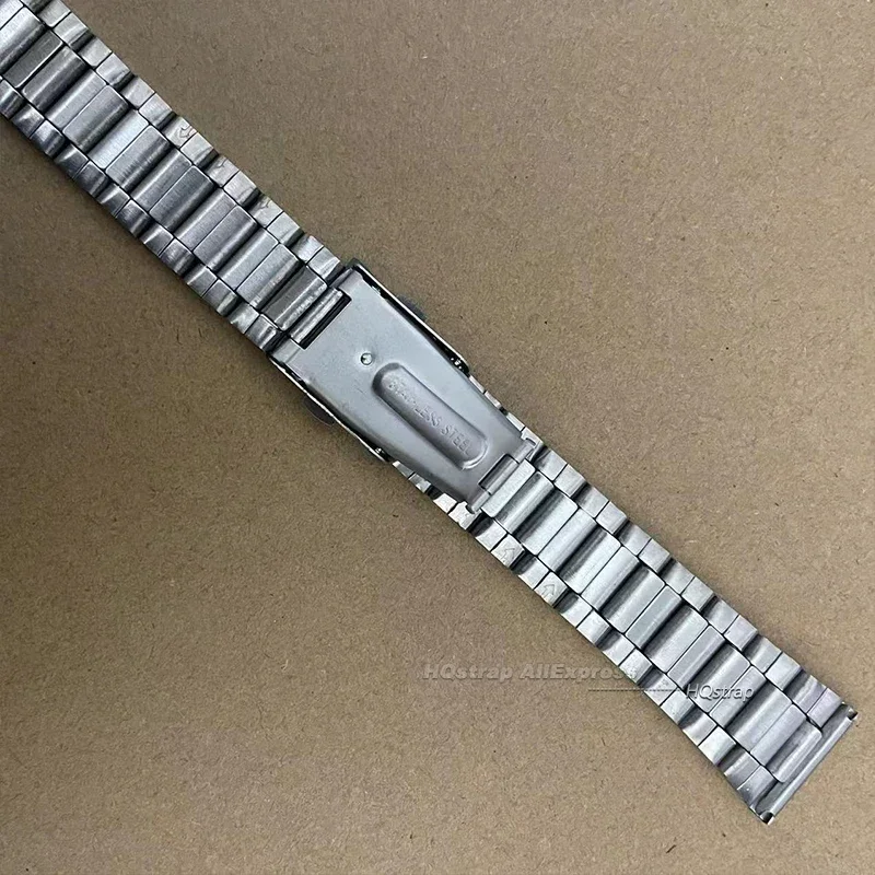 Universal Flat End Steel Watchband for Seiko Stainless Steel Wrist Strap for Rolex High Quality Men Women Bracelet Accessories