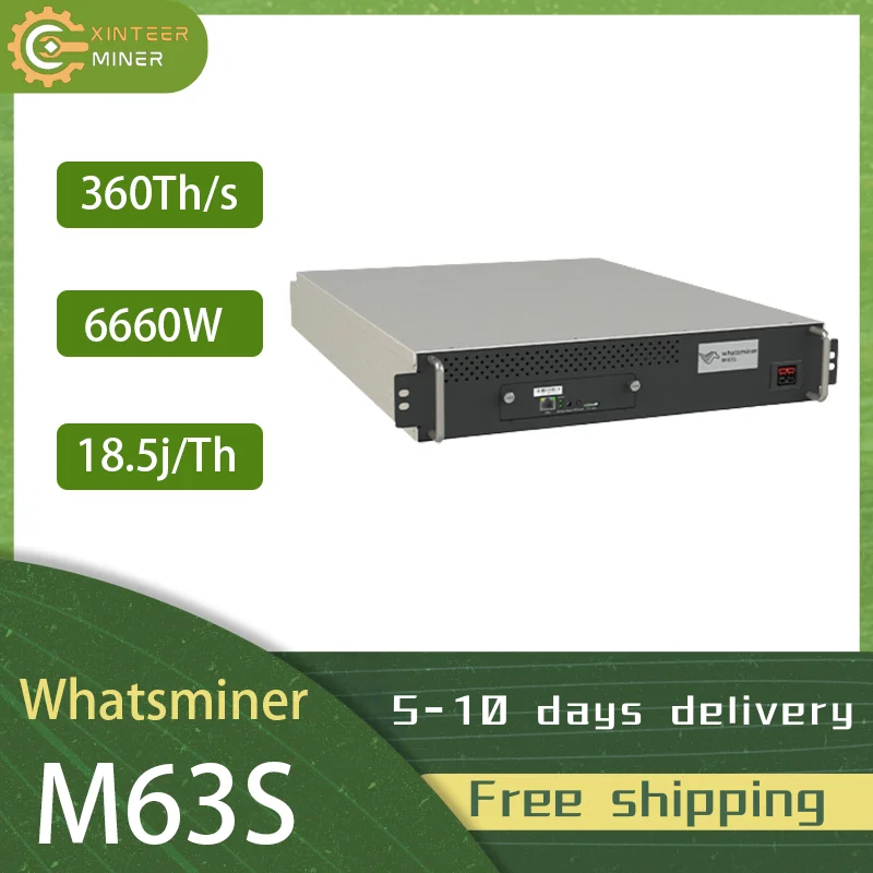 New WhatsMiner M63S 360T Free Shipping