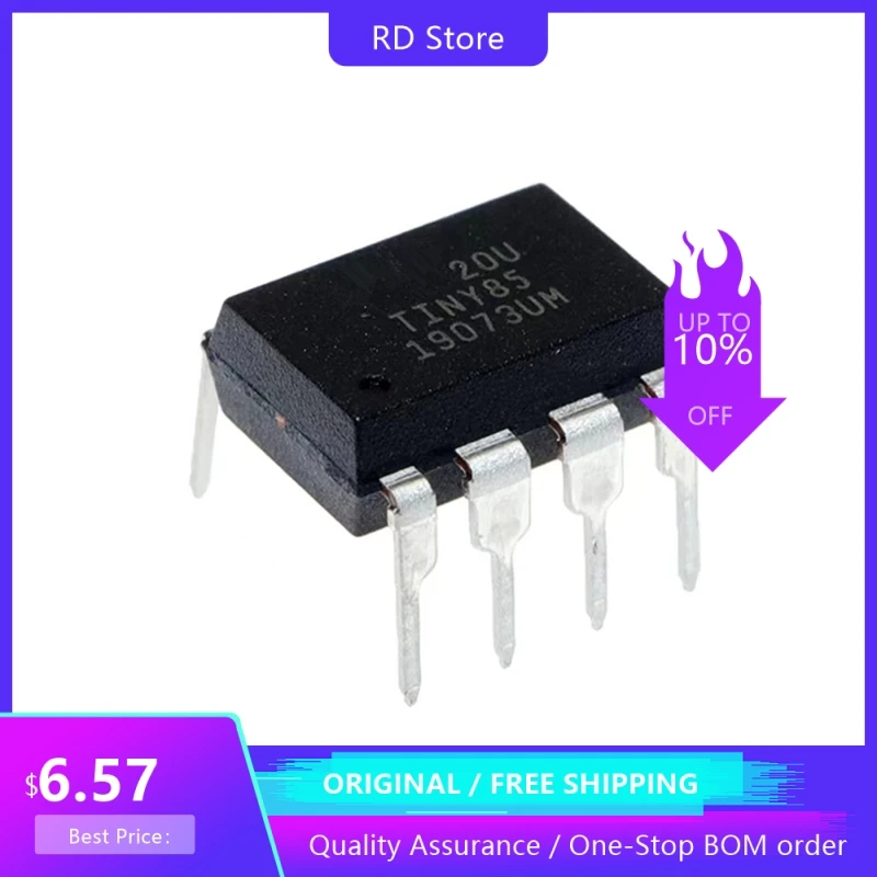 1-10PCs ATTINY85-20PU ATTINY85 20PU DIP-8 Chipset MCU Single-chip micro contrôleur