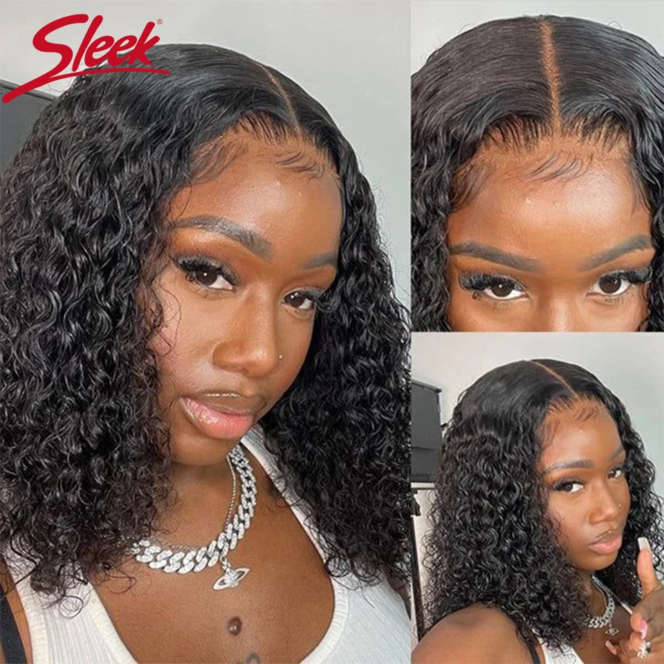 Sleek 30 Inch Deep Wave Human Hair Wigs For Women 4X4 Lace Closure Curly Brazilian Hair Wigs 100% Real Ready To Wear Deep Wave