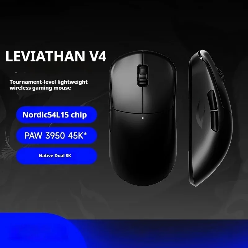 V4 Wireless Gaming Mouse Dual 8K 55g Lightweight Mouse Fast Response PAW3950 Nordic nRF54L15 Original Office Mice