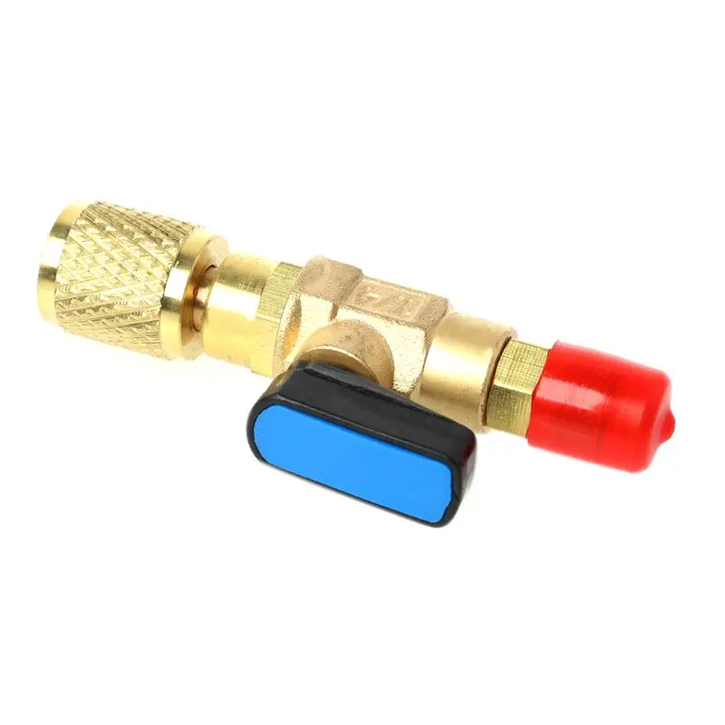 Business Applications Refrigerant Charging Hoses Brass Straight Ball Valves for Refrigeration Manifold Gauges