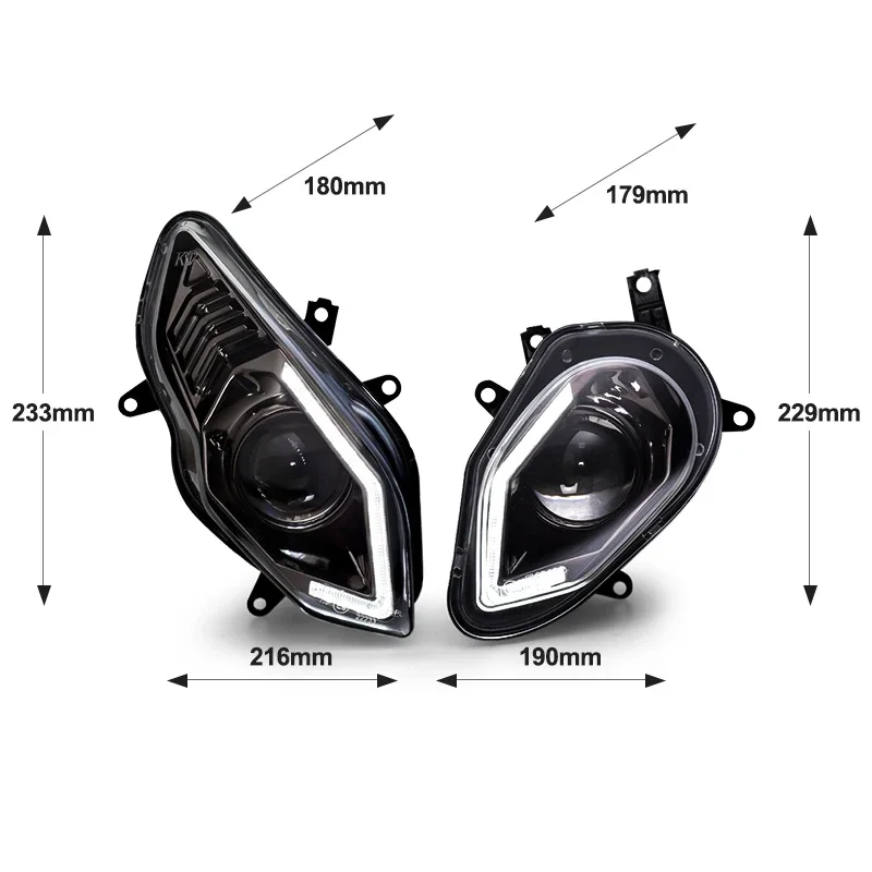 Tuff Plus Faro moto a LED per S1000Rr 2015-2018 Fari moto a luce completa a LED