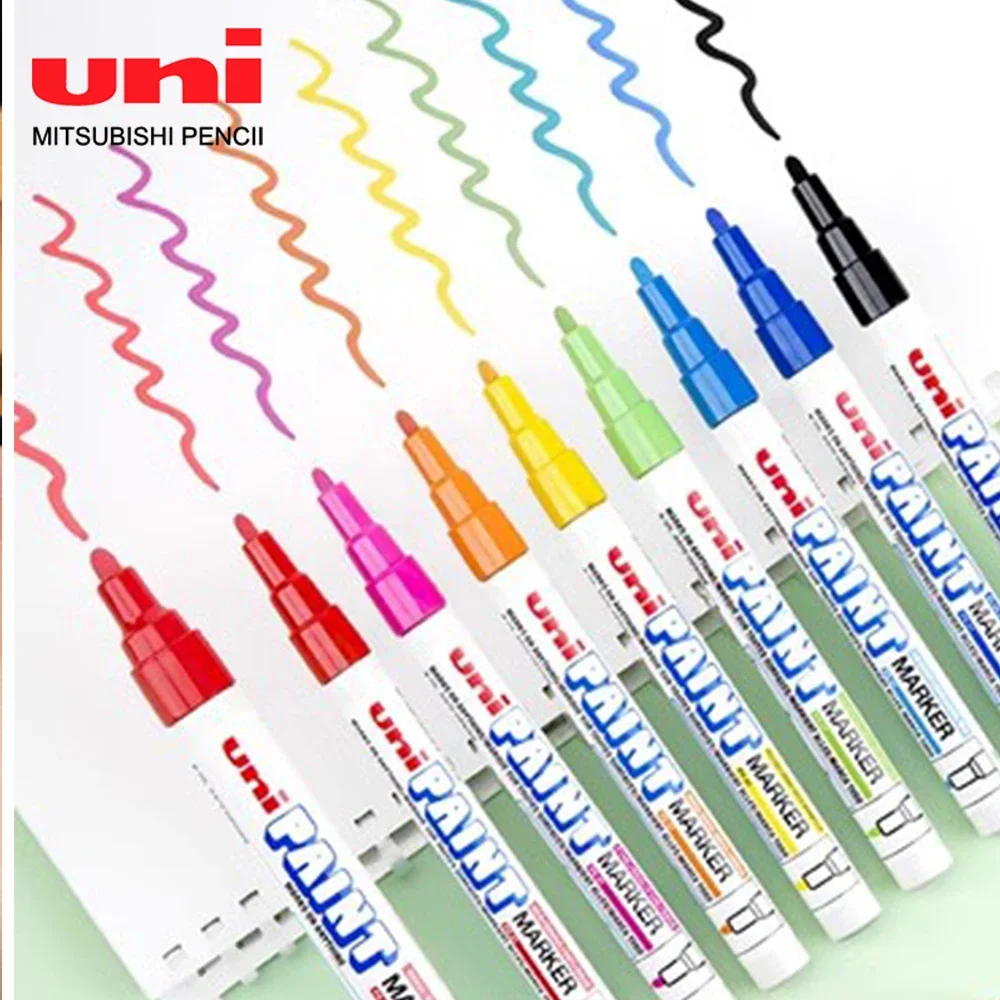 1pcs Japan UNI Color Paint Pen Markers Industrial Colorless PX-21 Waterproof Graffiti Automotive Furniture Painting Art Supplies