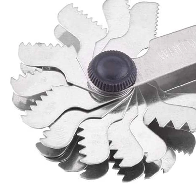 B62B 52 Pieces Thread Pitch Gauge Metric + Imperial Measuring Tool Stainless Steel 0.25-6.00mm