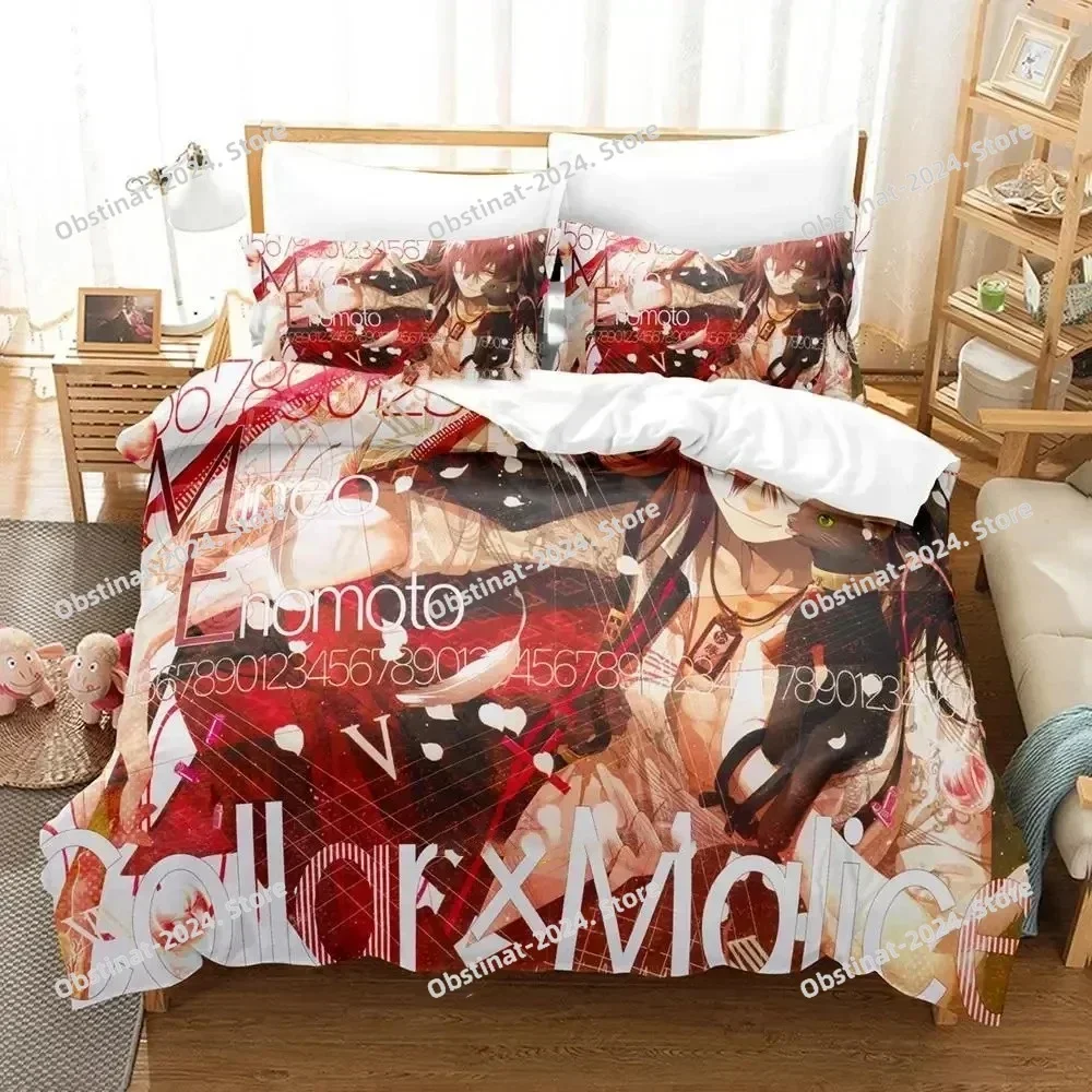 3D Anime Game Collar X Malice Bedding Set Printed single Comforter Quilt Duvet Cover Pillow Case 3 Pieces Sets Kids Adult Size