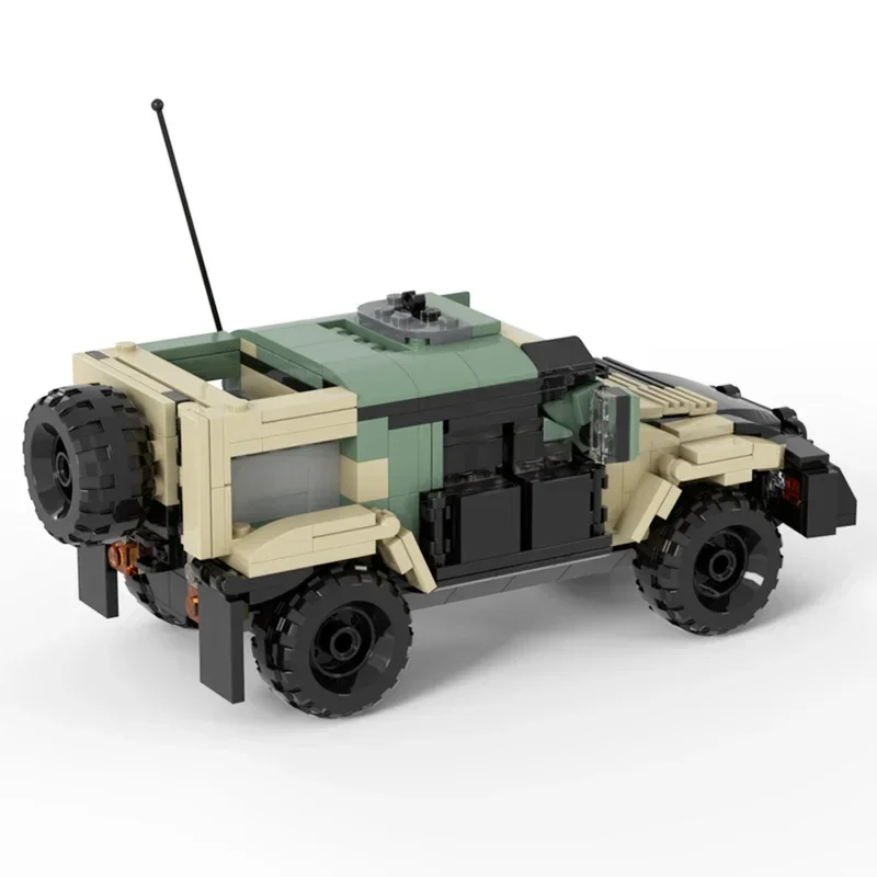 Moc cegły budowlane Model wojskowy Hawkei Land Explorer pojazd technologia klocki modułowe prezenty zabawki świąteczne zestawy DIY montaż