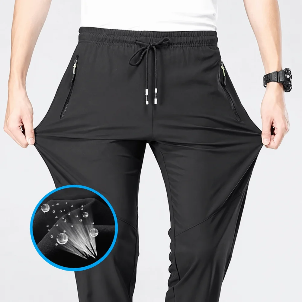 Smart Home Plus - Pantaloni Casual Estivi da Uomo, Asciugatura